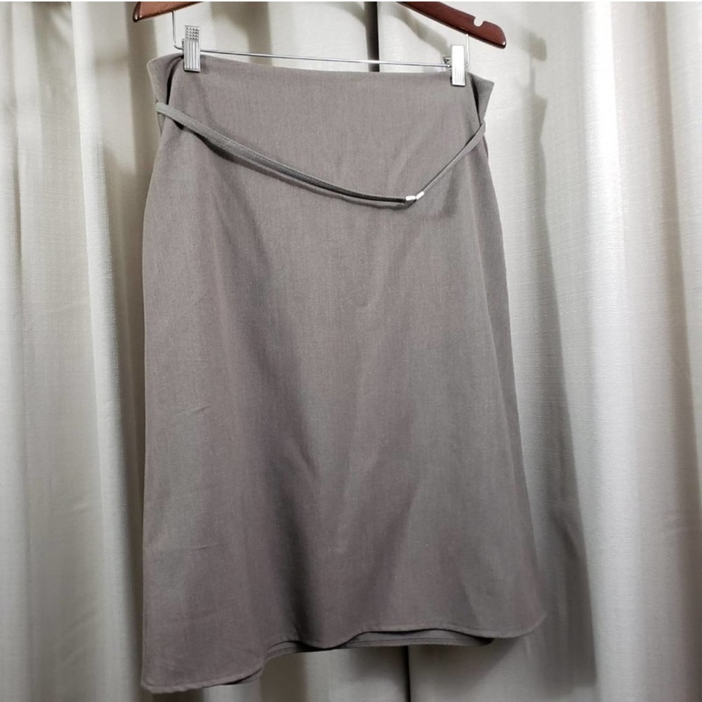 THE LIMITED Stretch Taupe A Line Skirt w/Belt